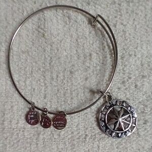 Silvertone infused with energy technology bracelet